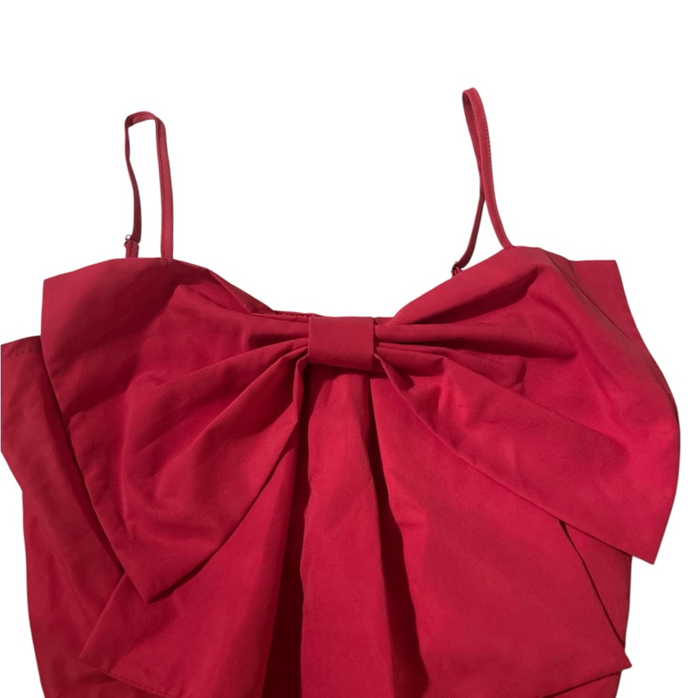 SHEIN Red Camisole with Bow Detail